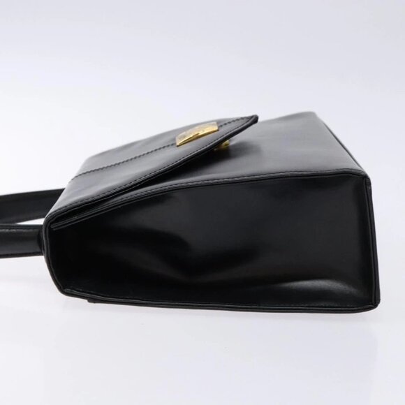SAINT LAURENT Hand Bag Leather Black Gold Auth 130165V - Picture 5 of 16